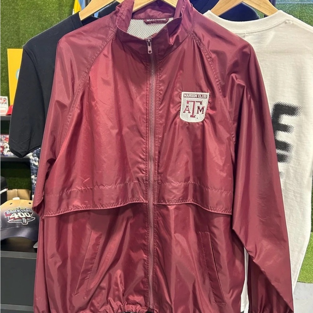 Texas A&M Maroon Club Zip Up Size Large